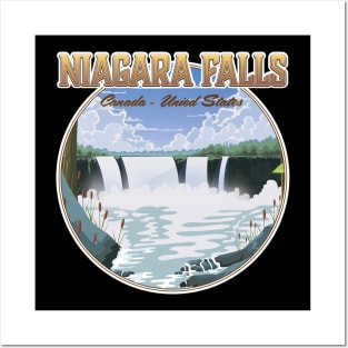 Niagara Falls travel logo Posters and Art